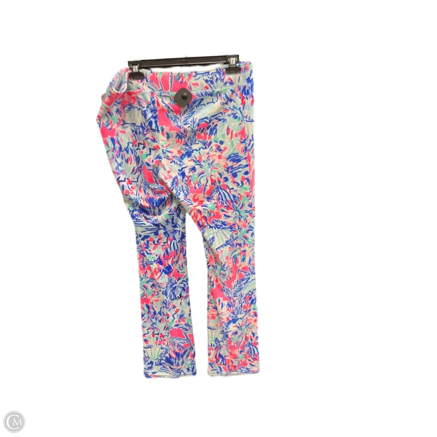 Pants Designer By Lilly Pulitzer In Green & Pink, Size: L