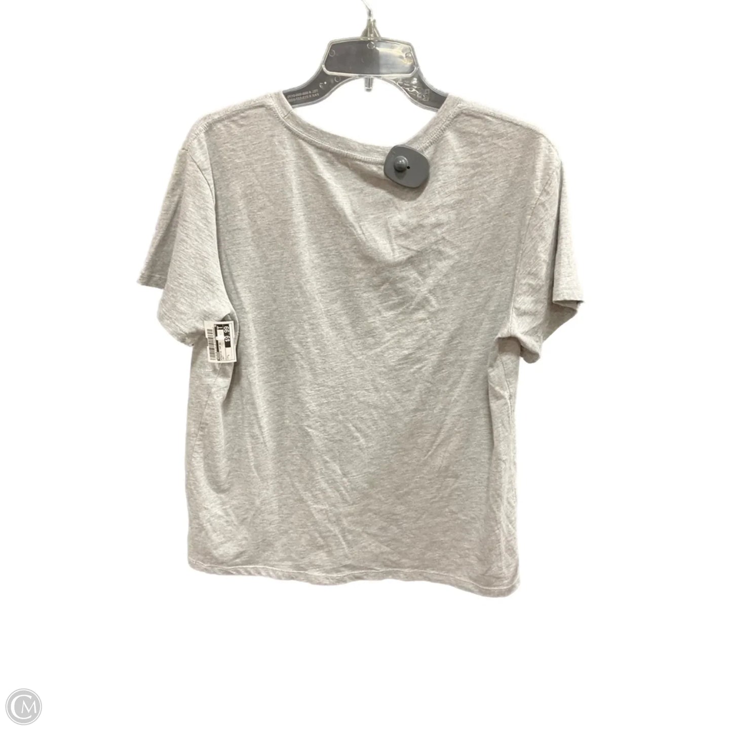 Athletic Top Short Sleeve By Reebok In Grey, Size: L