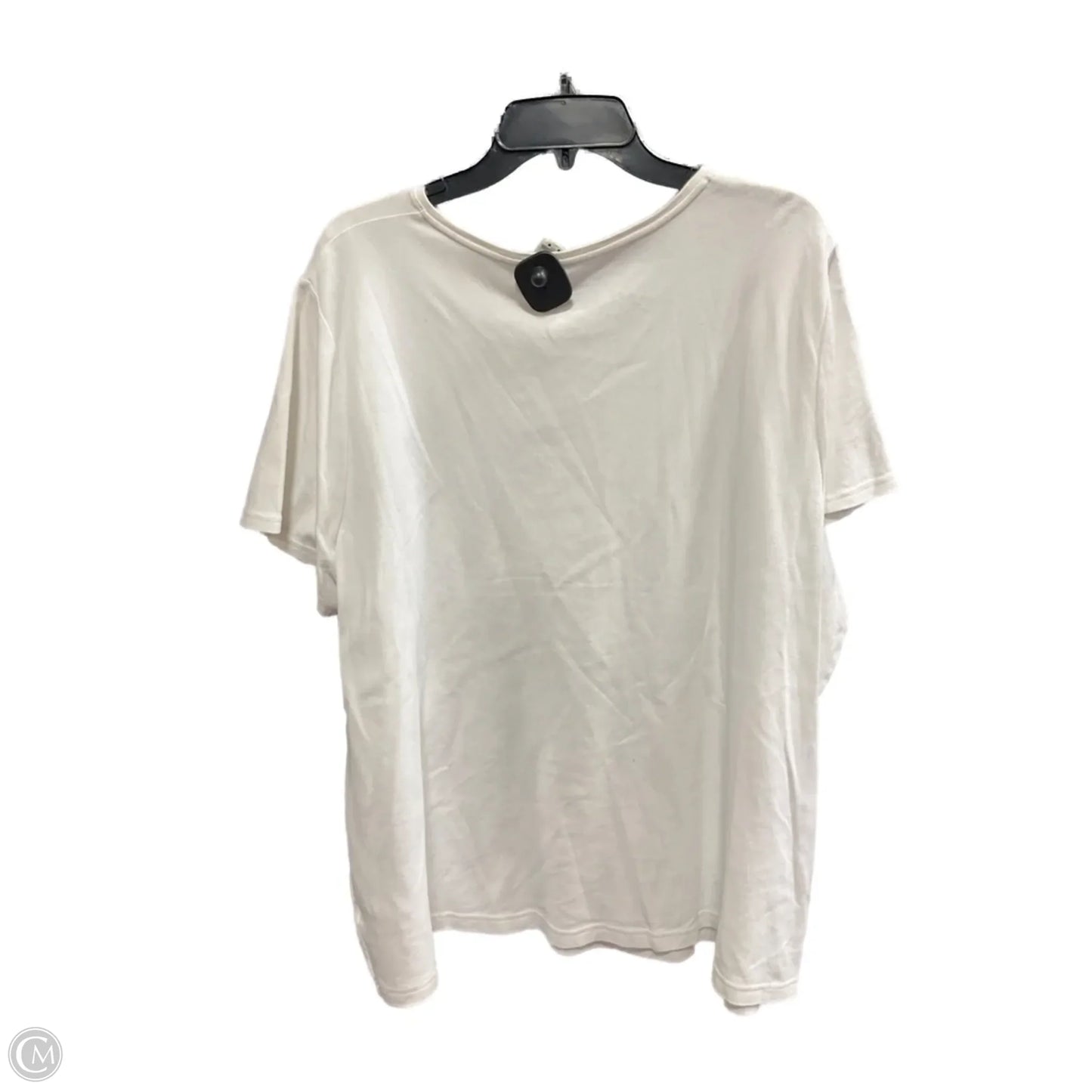 Top Short Sleeve Basic By Croft And Barrow In White, Size: 3x