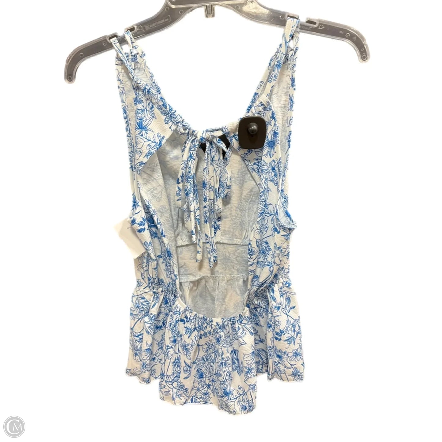 Top Sleeveless By Cmf In Blue & White, Size: Xs