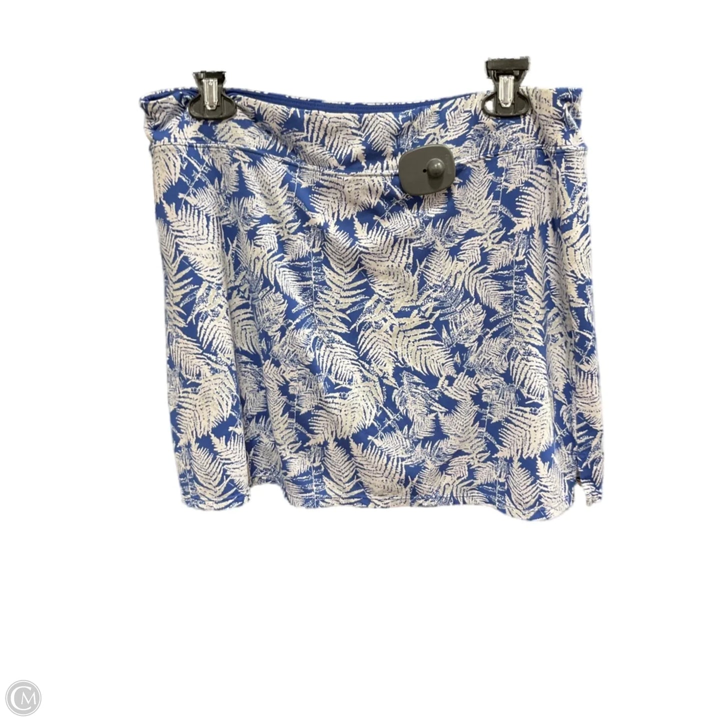 Athletic Skort By Tranquility In Blue & White, Size: L