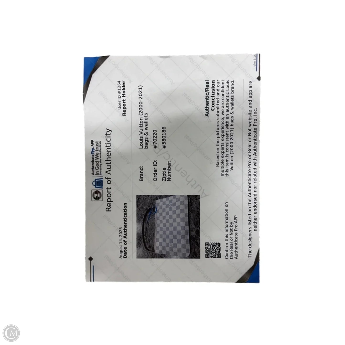 Wristlet Luxury Designer By Louis Vuitton, Size: Medium