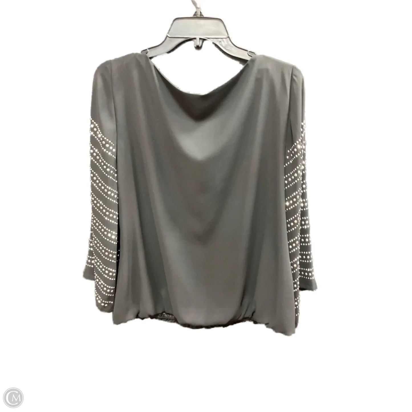 Top 3/4 Sleeve By Alfani In Black & Silver, Size: 14