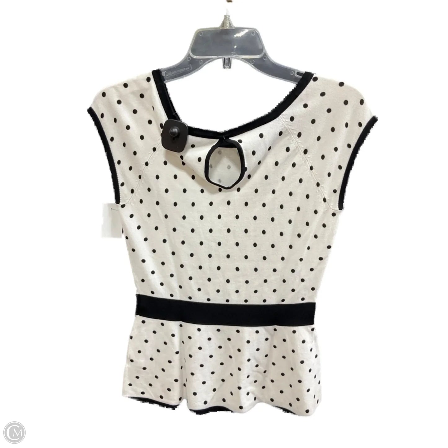 Top Short Sleeve By White House Black Market In Polkadot Pattern, Size: Xs