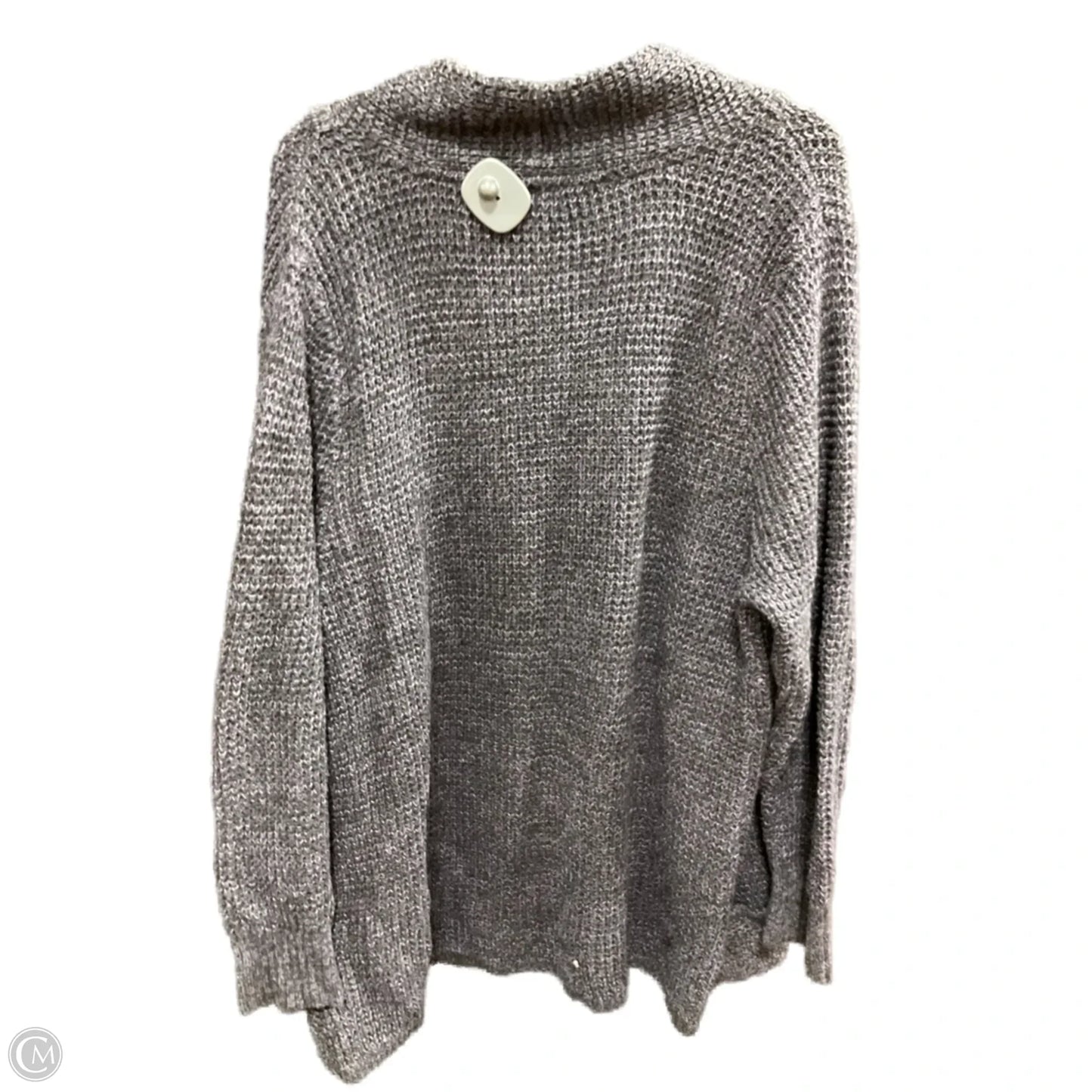 Sweater Cardigan By Market & Spruce In Black & Grey, Size: 2x