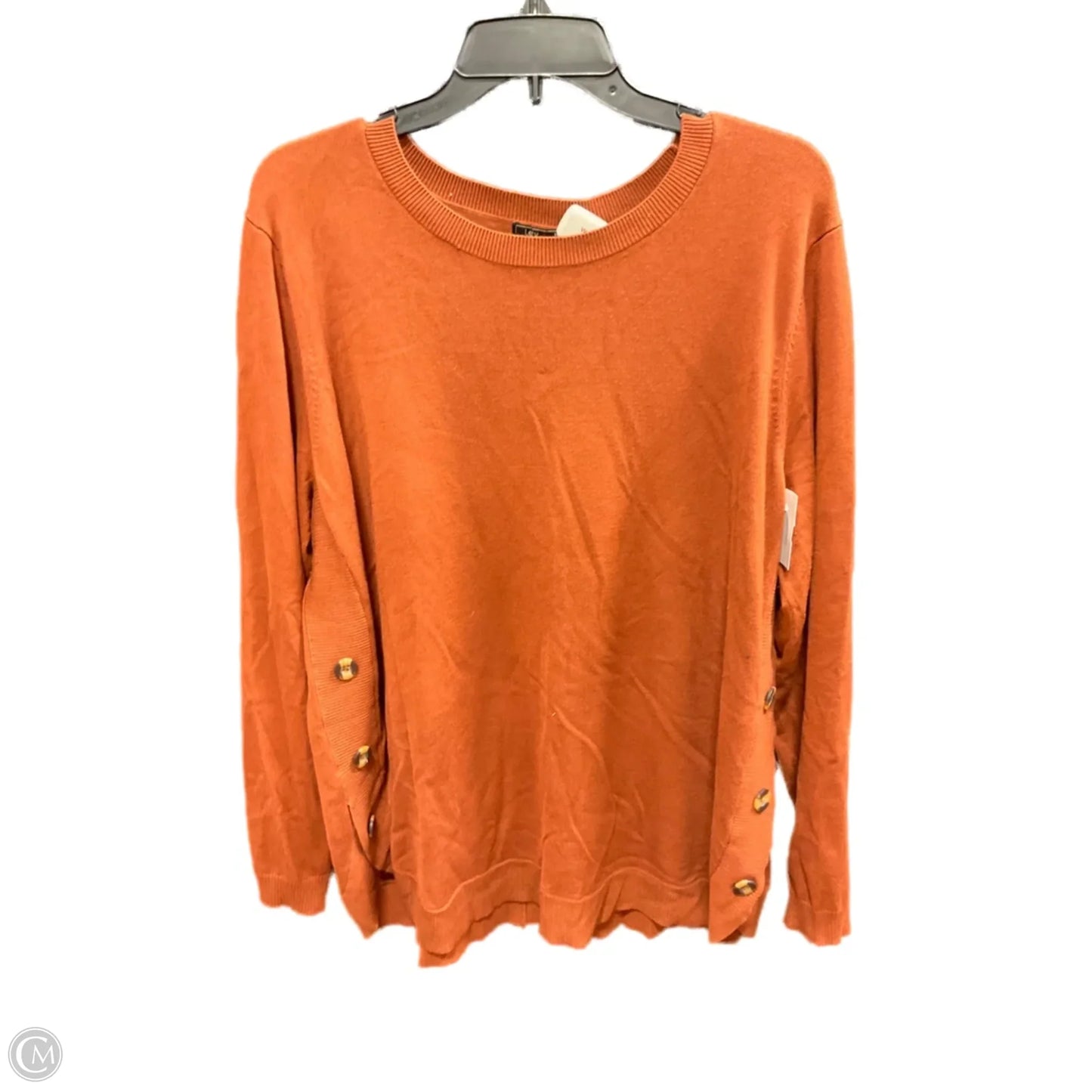 Top Long Sleeve By Clothes Mentor In Orange, Size: 2x