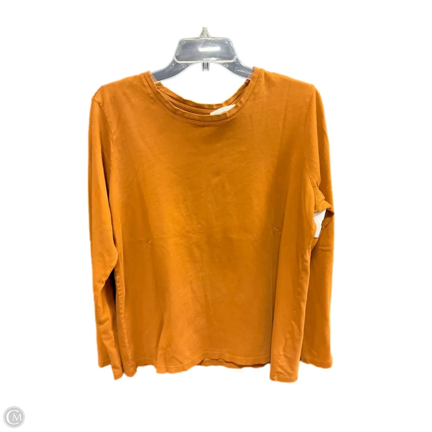 Top Long Sleeve By Lands End In Orange, Size: L
