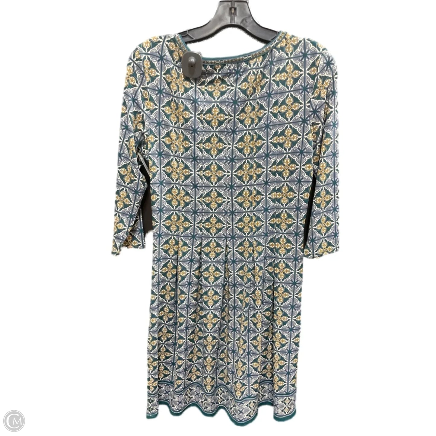 Dress Casual Midi By Max Studio In Gold & Green, Size: M