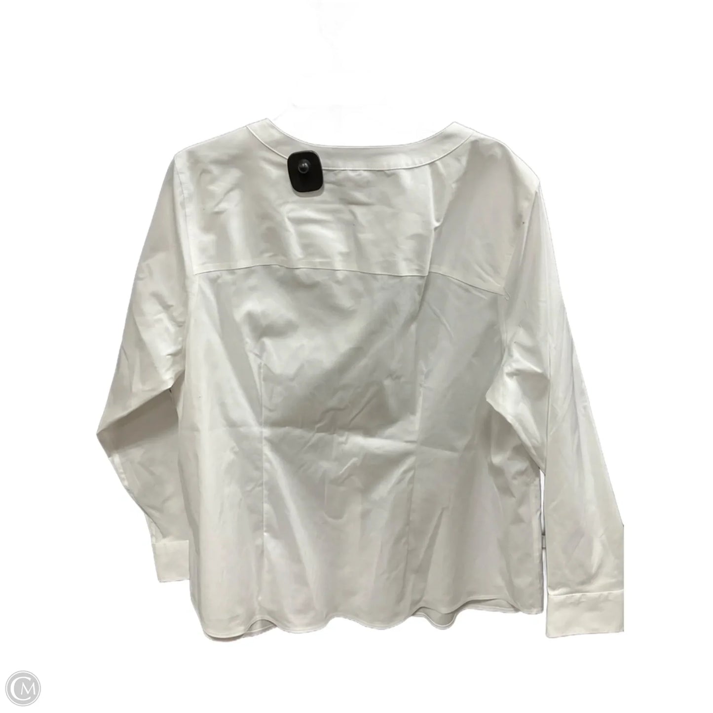 Top Long Sleeve By Talbots In White, Size: 18