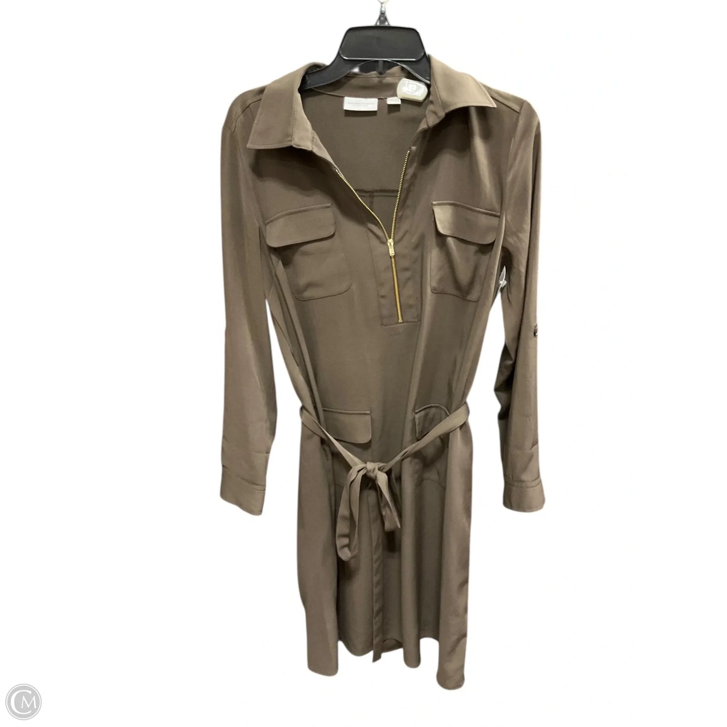 Dress Casual Midi By New York And Co In Brown, Size: S
