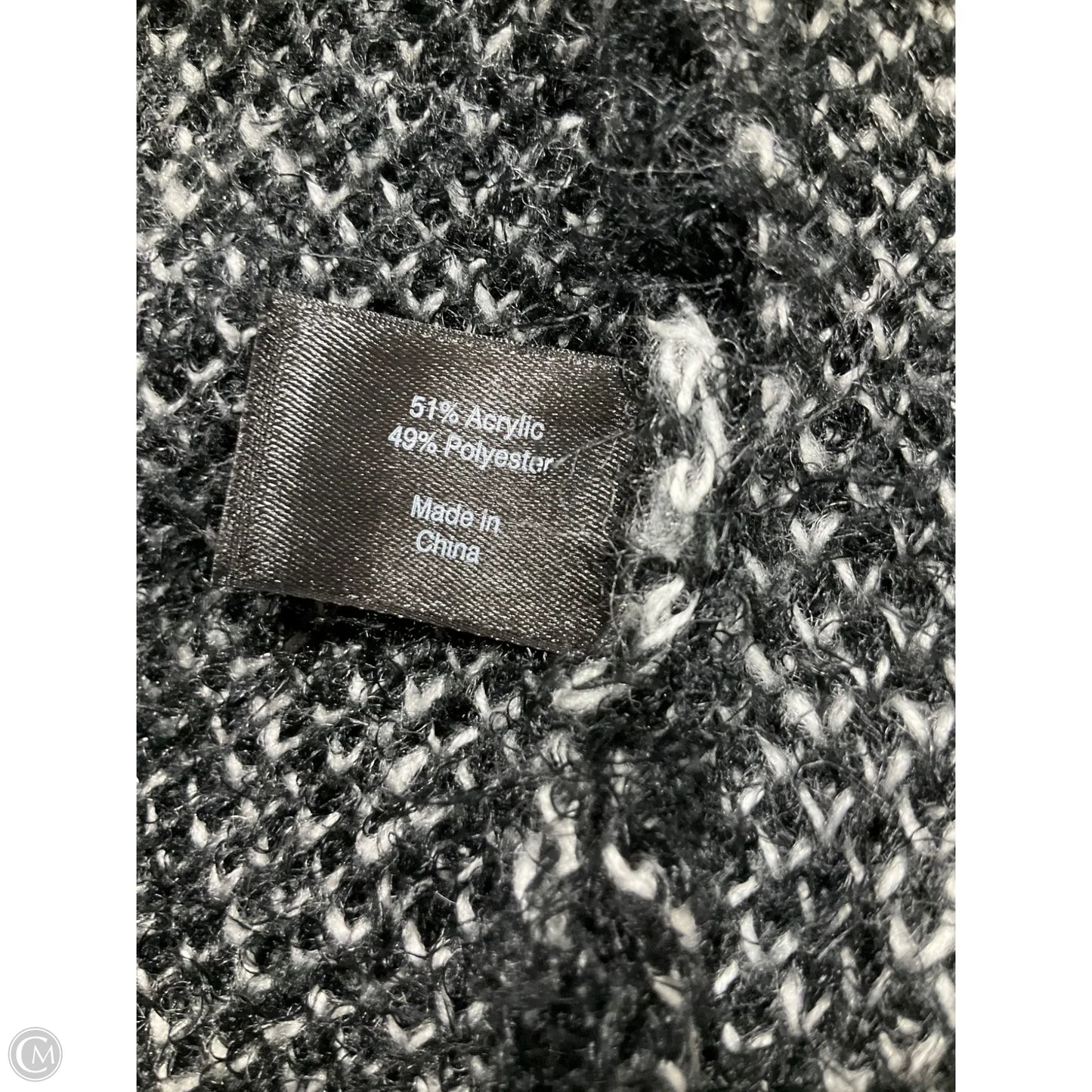 Sweater Cardigan By Lane Bryant In Black & Cream, Size: 1x