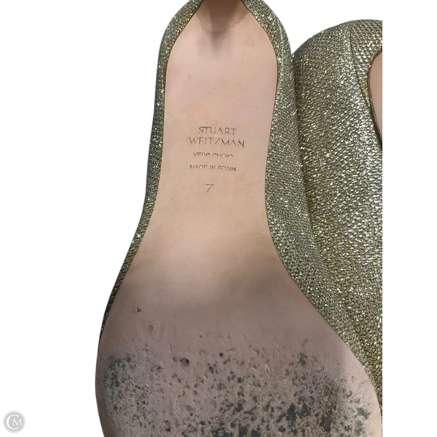 Shoes Designer By Stuart Weitzman In Gold, Size: 7