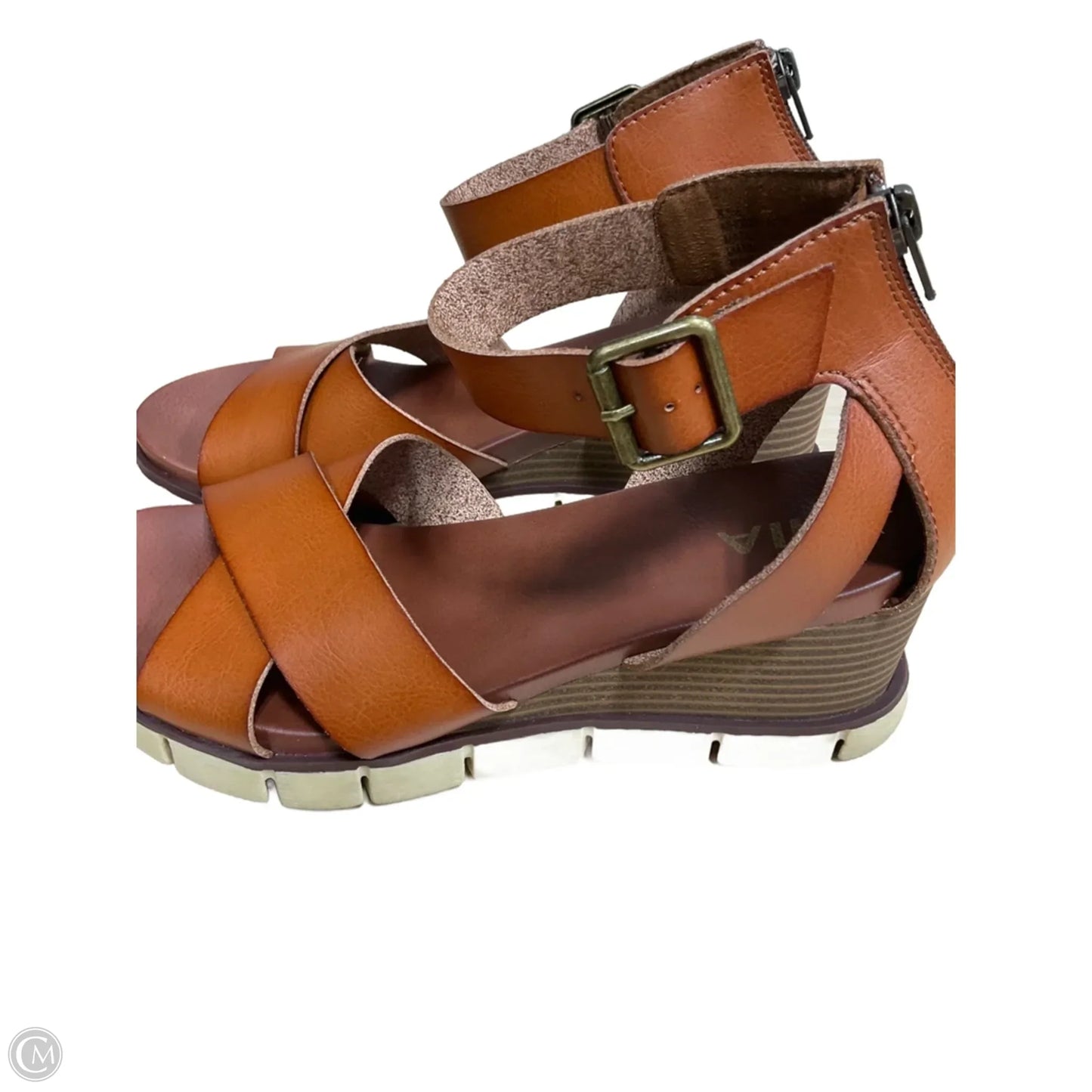 Sandals Heels Block By Mia In Tan, Size: 8.5