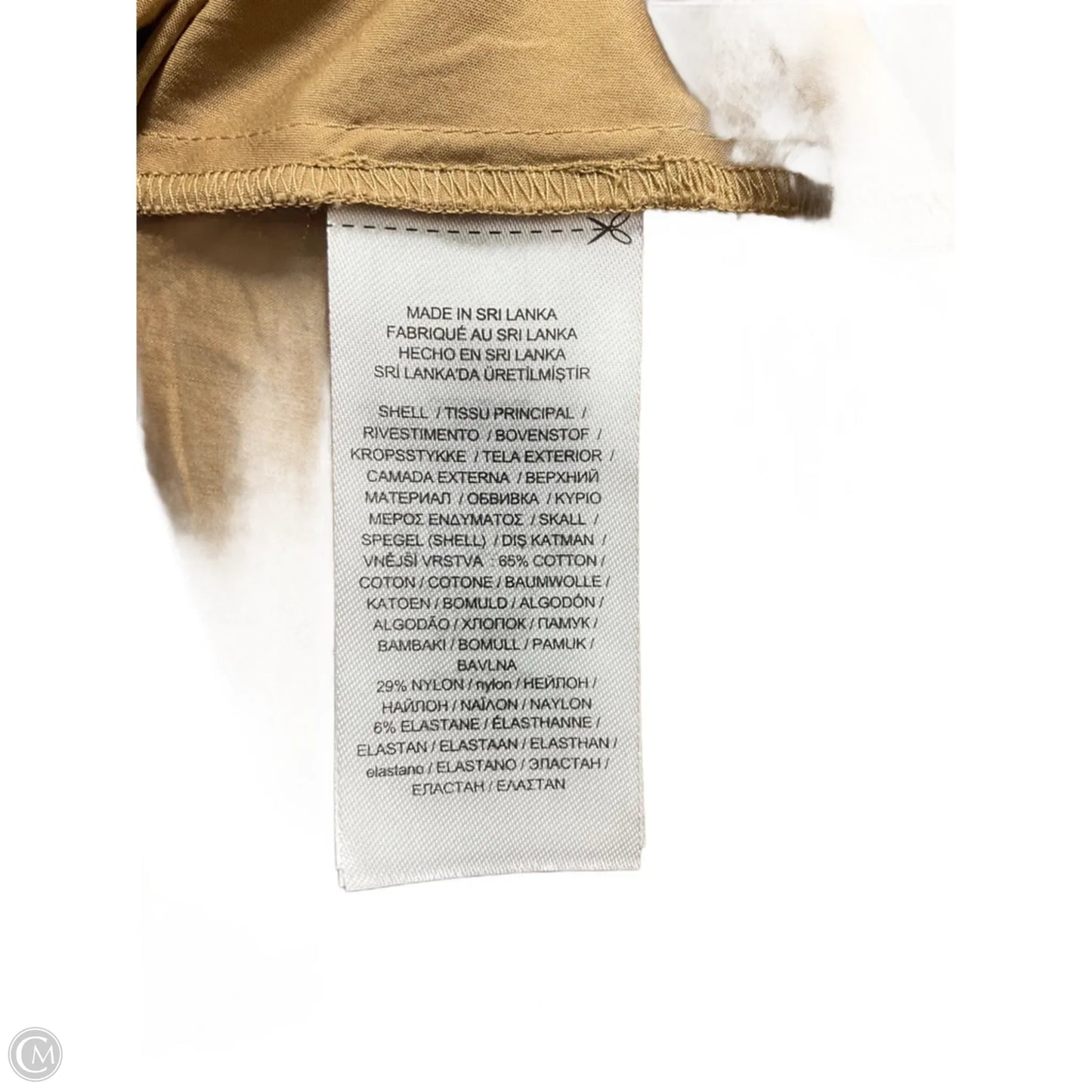 Top Short Sleeve By Lauren By Ralph Lauren In Tan, Size: S