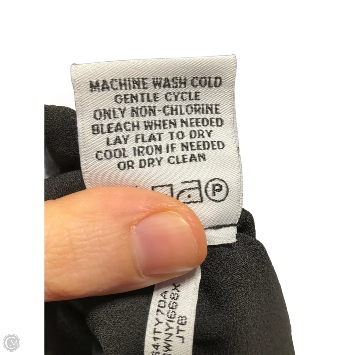 Top Short Sleeve By Calvin Klein In Black, Size: M