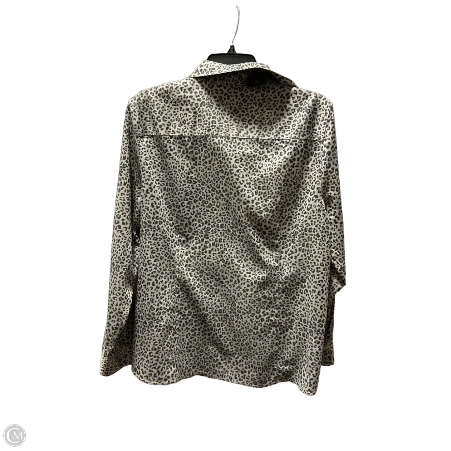 Blouse Long Sleeve By Chicos In Grey, Size: 14
