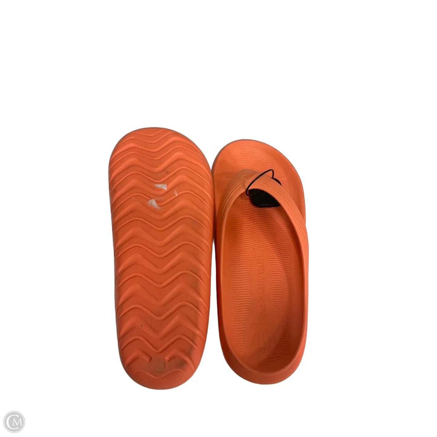 Sandals Flats By Adidas In Orange, Size: 9