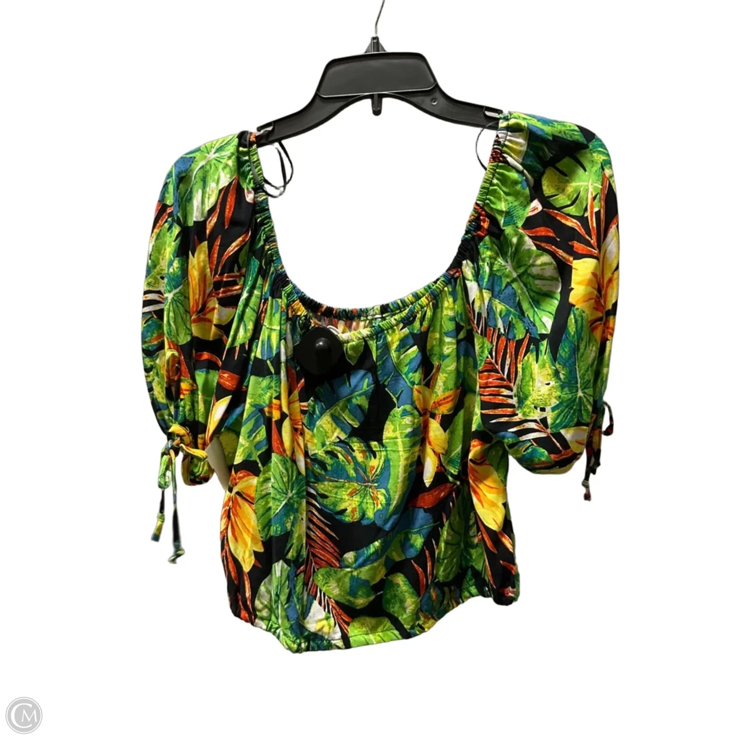 Top Short Sleeve By Rachel Roy In Tropical Print, Size: M
