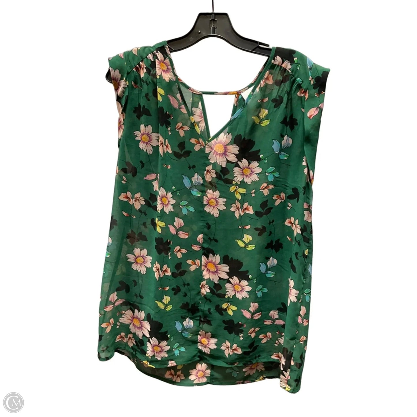 Top Short Sleeve By Cabi In Green, Size: L