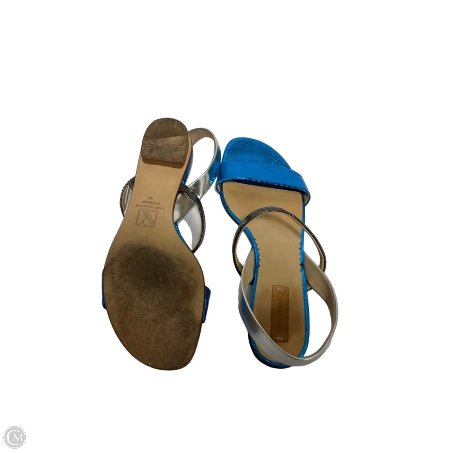 Sandals Flats By Reed Krakoff In Teal, Size: 8