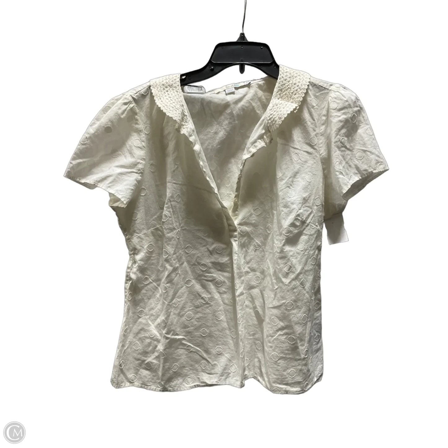 Top Short Sleeve By Boden In Cream, Size: L
