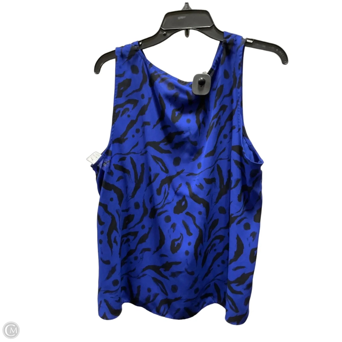 Top Sleeveless By Nine West Apparel In Black & Blue, Size: Xl