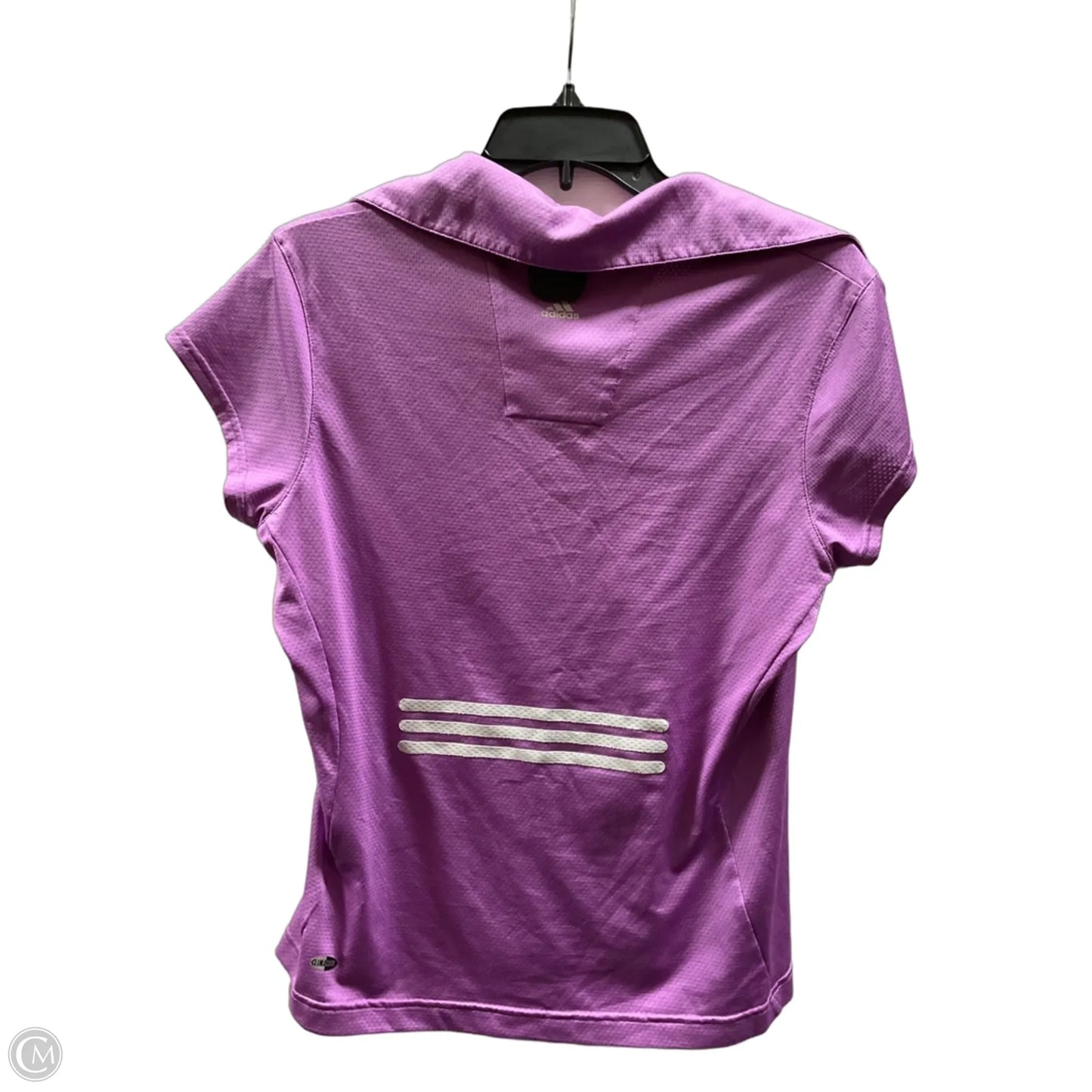 Athletic Top Short Sleeve By Adidas In Purple, Size: M