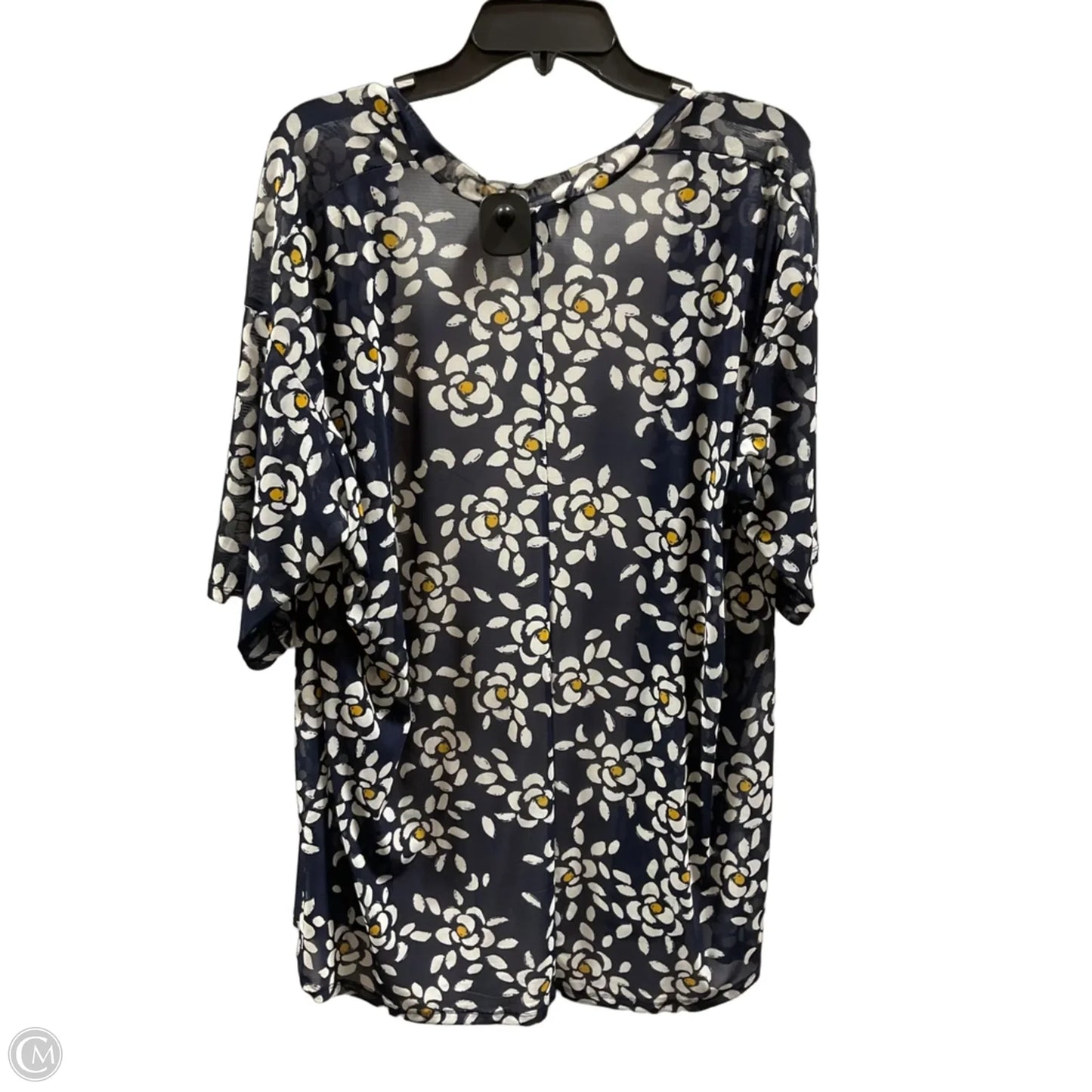 Shawl By Lane Bryant In Blue & Yellow, Size: 1x