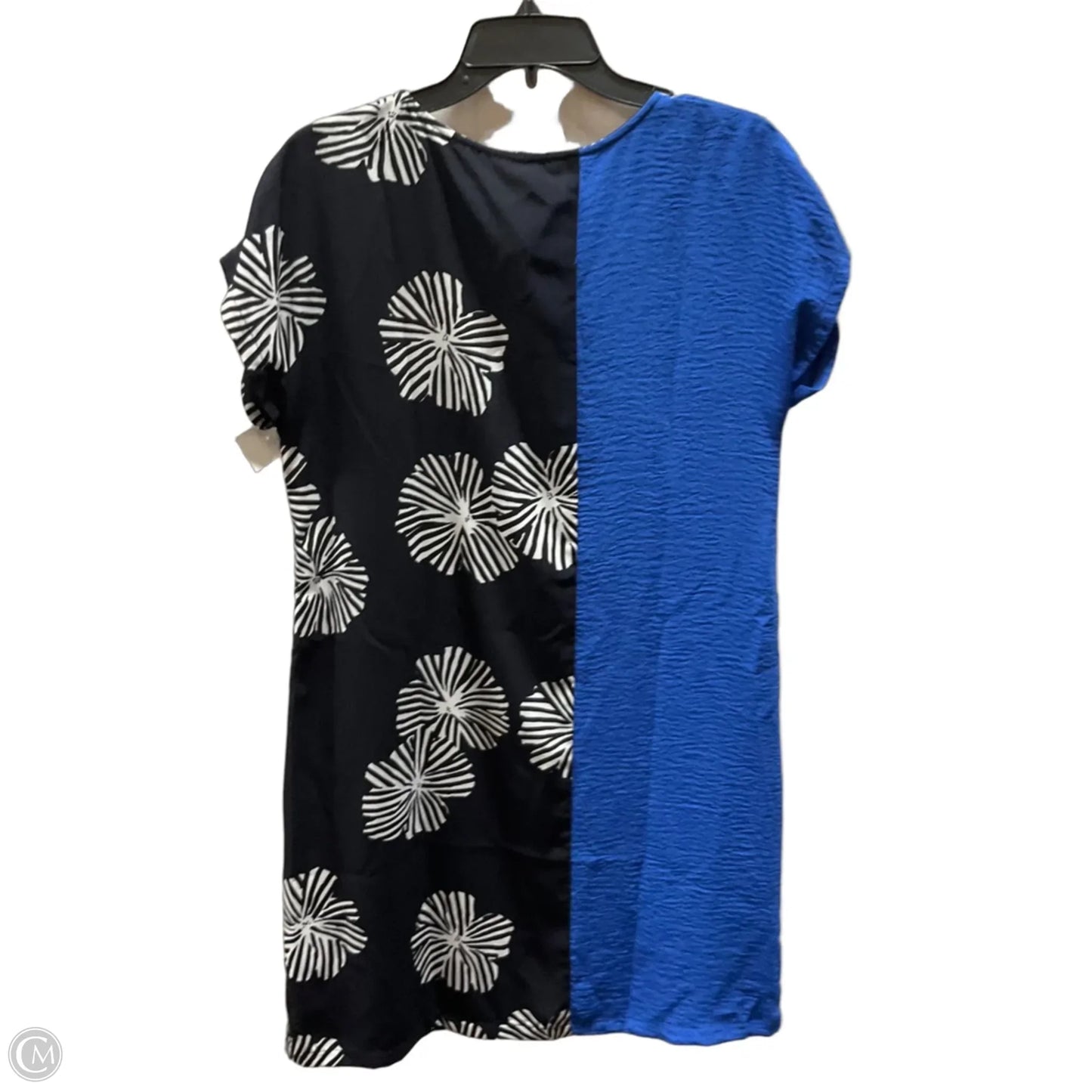 Dress Casual Midi By Joseph Ribkoff In Black & Blue, Size: 4