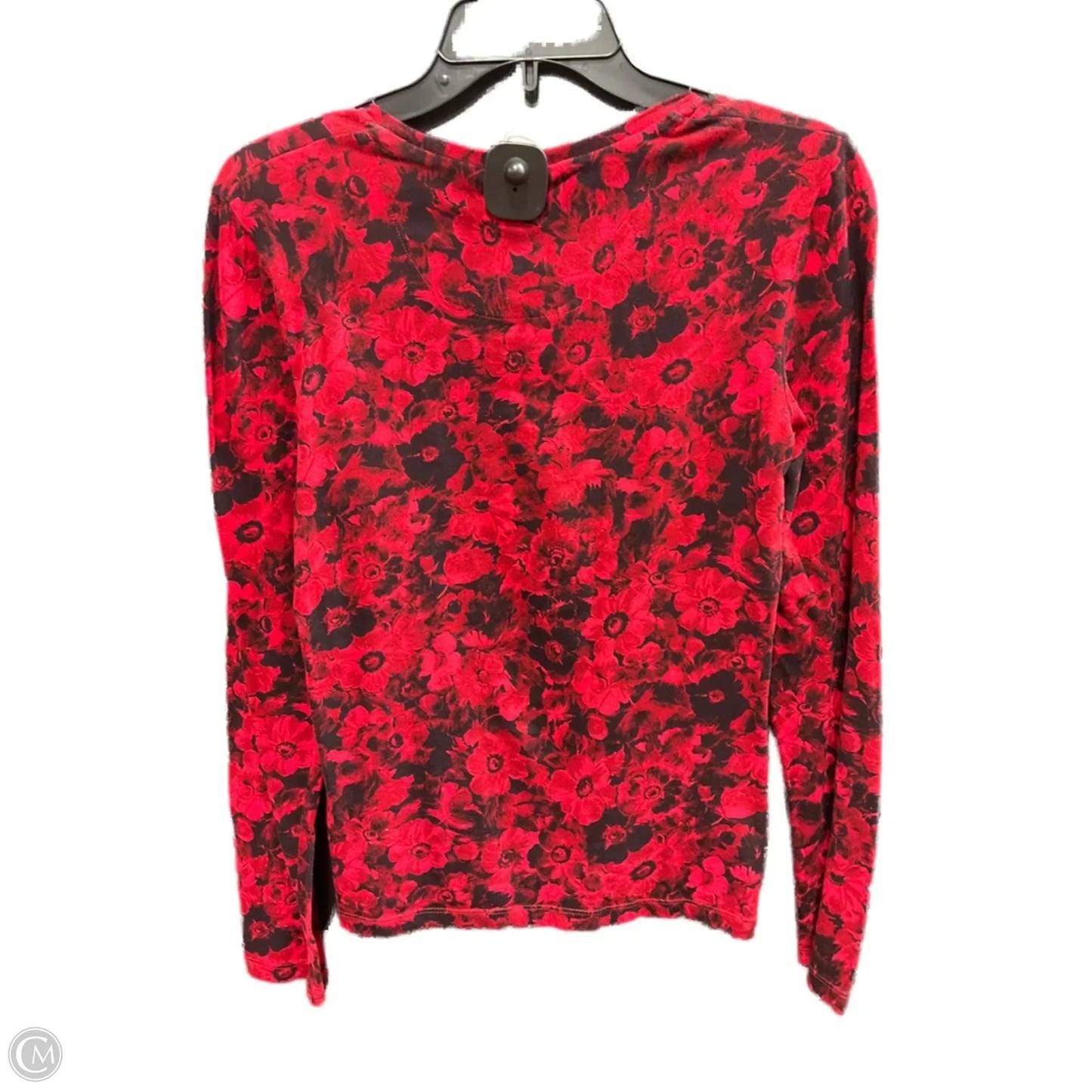 Top Long Sleeve Basic By Jones New York In Red, Size: S