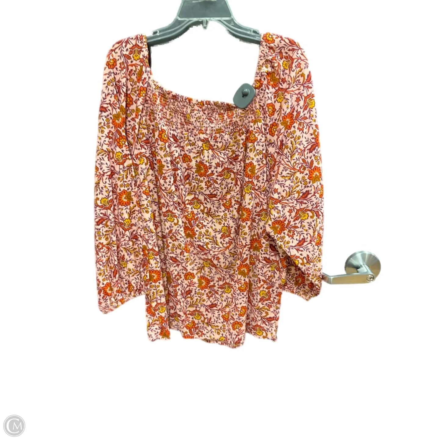 Top Short Sleeve By St Johns Bay In Peach, Size: 2x