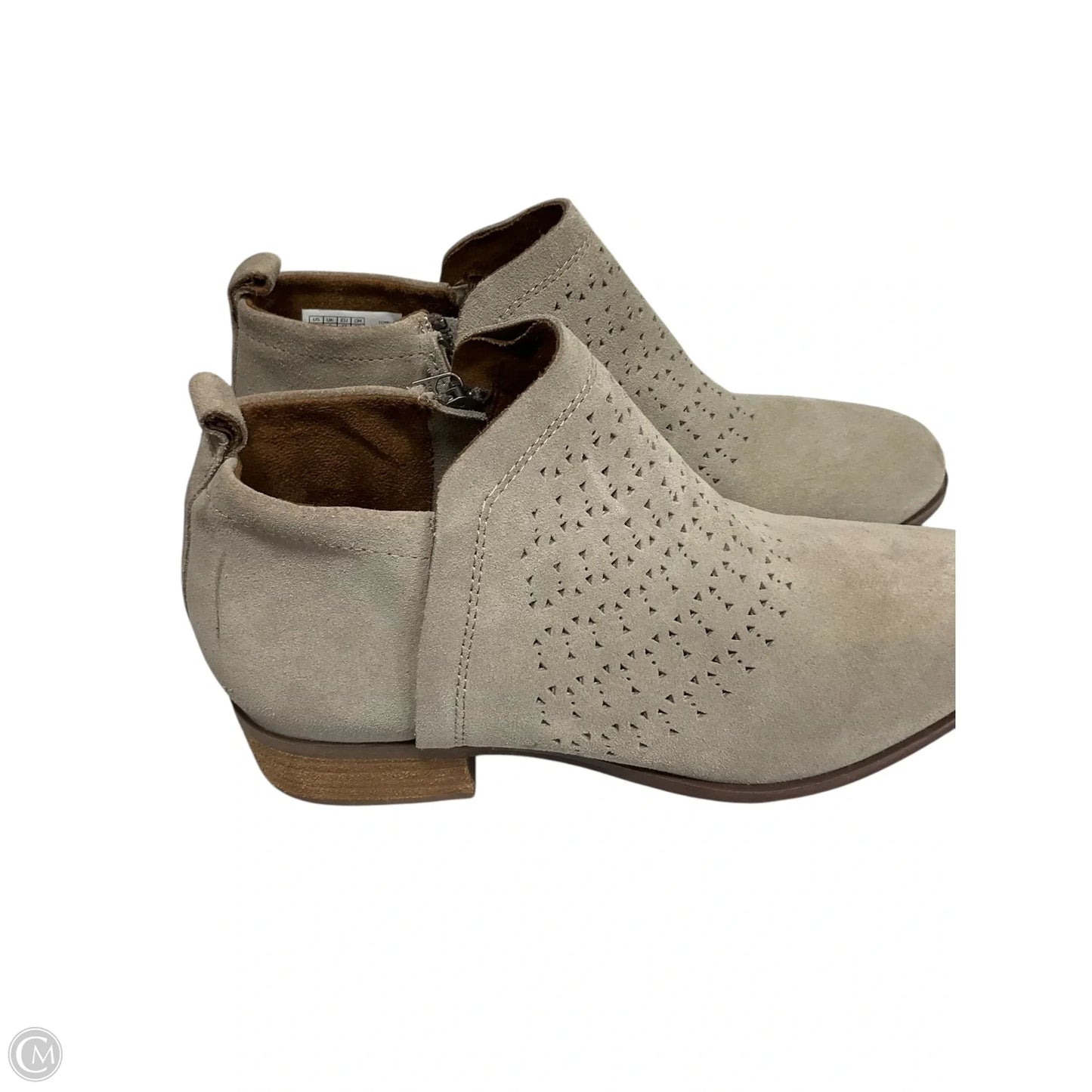 Boots Ankle Flats By Toms In Tan, Size: 10
