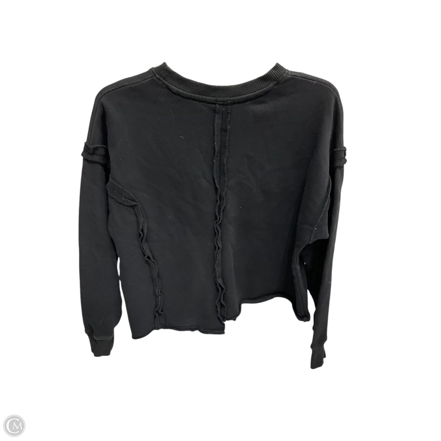 Athletic Sweatshirt Crewneck By Bobi In Black, Size: S