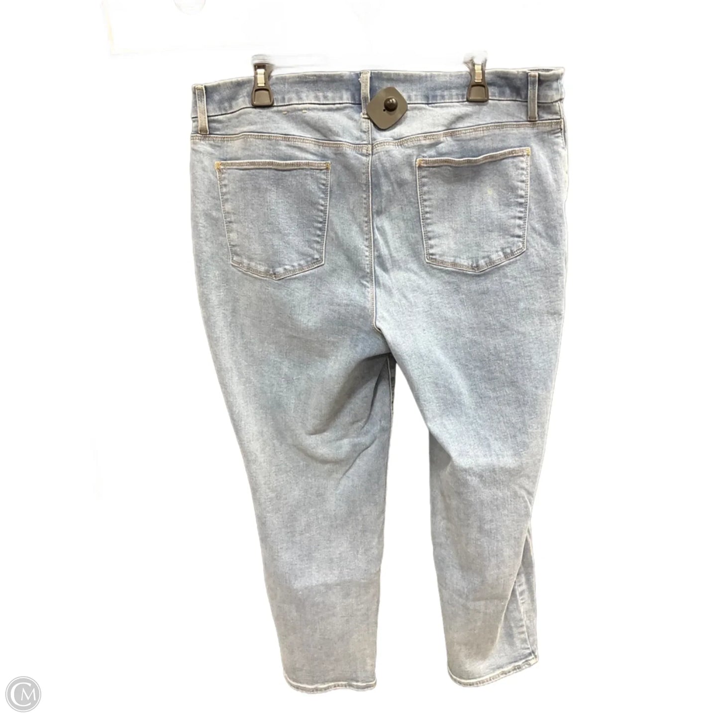 Jeans Cropped By Chicos In Blue Denim, Size: Xl