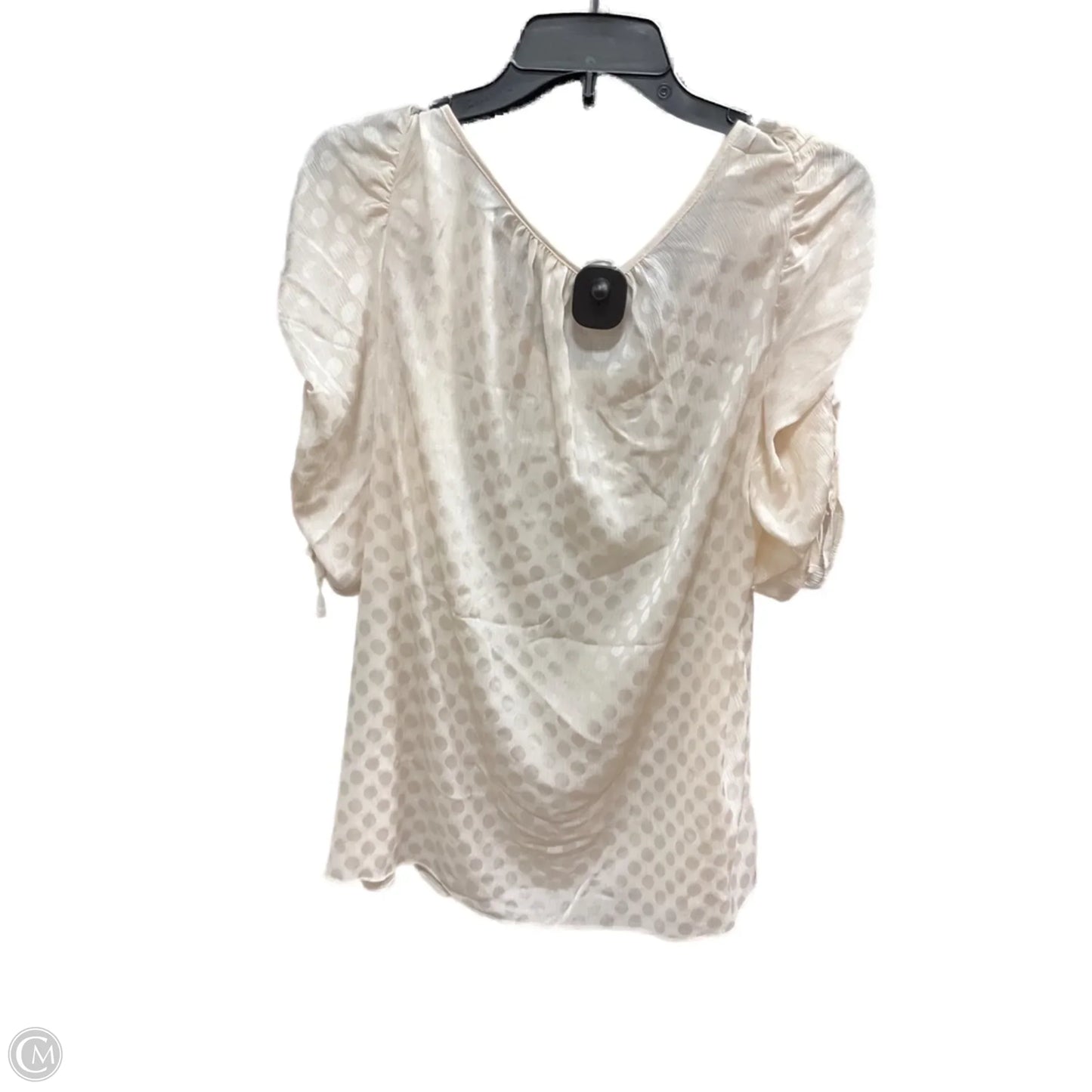 Top Short Sleeve By Max Studio In Cream, Size: Xl