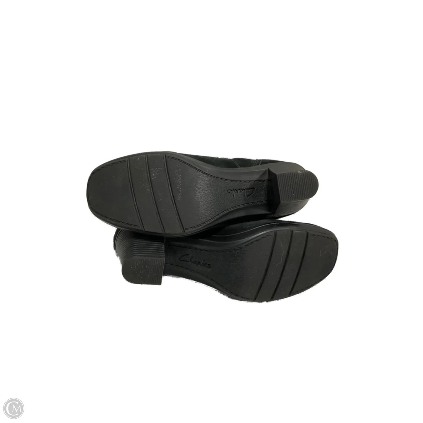 Boots Ankle Heels By Clarks In Black, Size: 7.5
