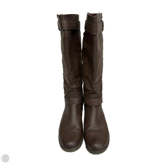 Boots Knee Flats By Nicole In Brown, Size: 8