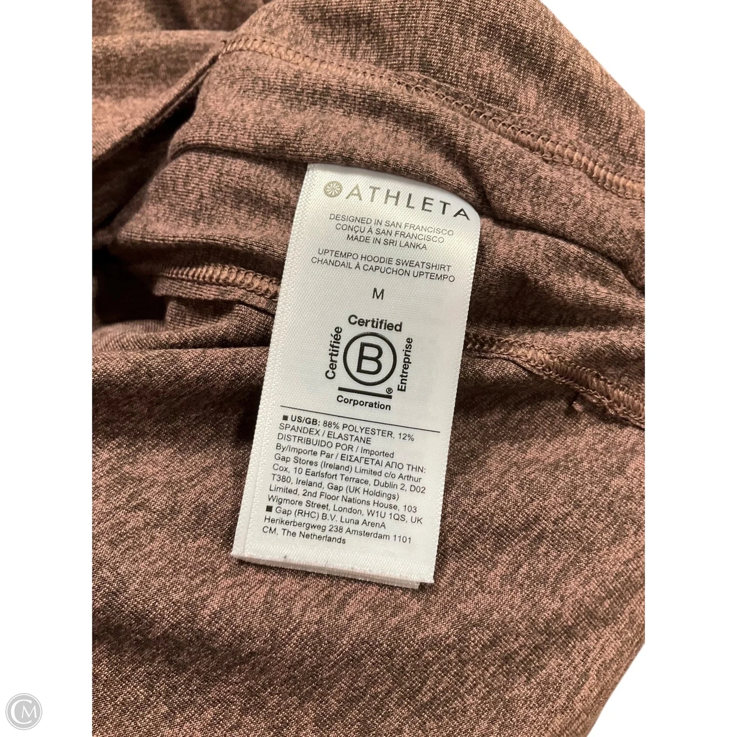 Athletic Top Long Sleeve Hoodie By Athleta In Pink, Size: M