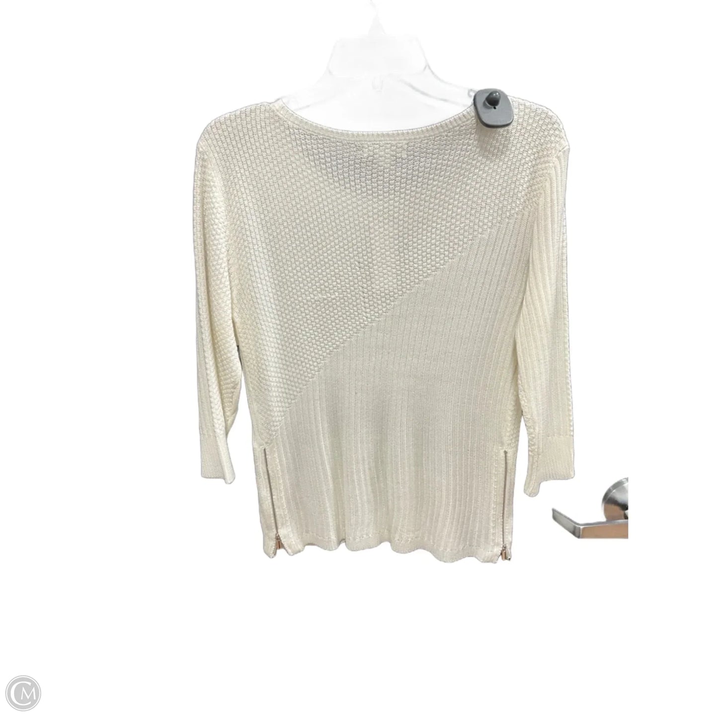 Top 3/4 Sleeve By New York And Co In Cream, Size: Xs