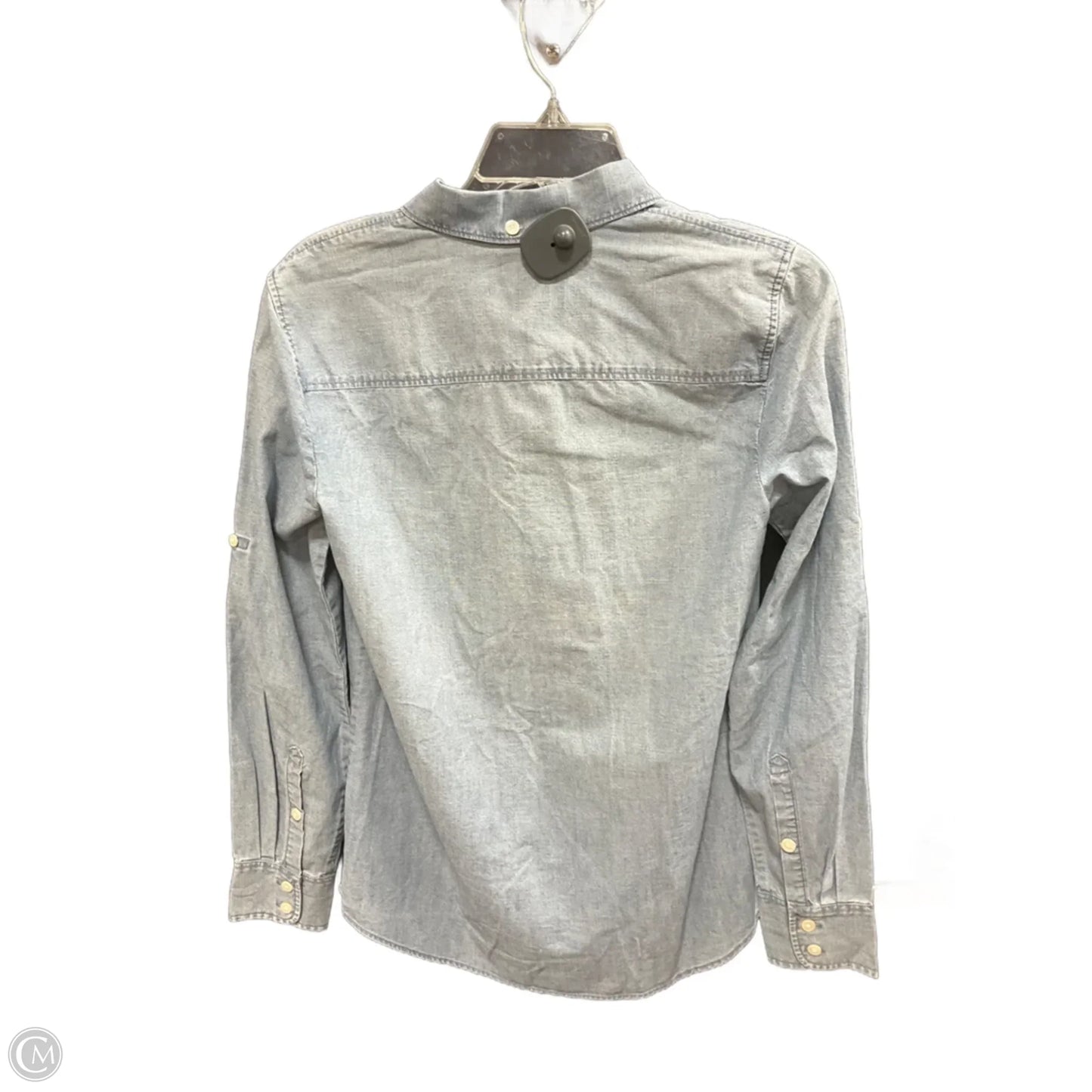 Blouse Long Sleeve By J. Crew In Blue, Size: Xs