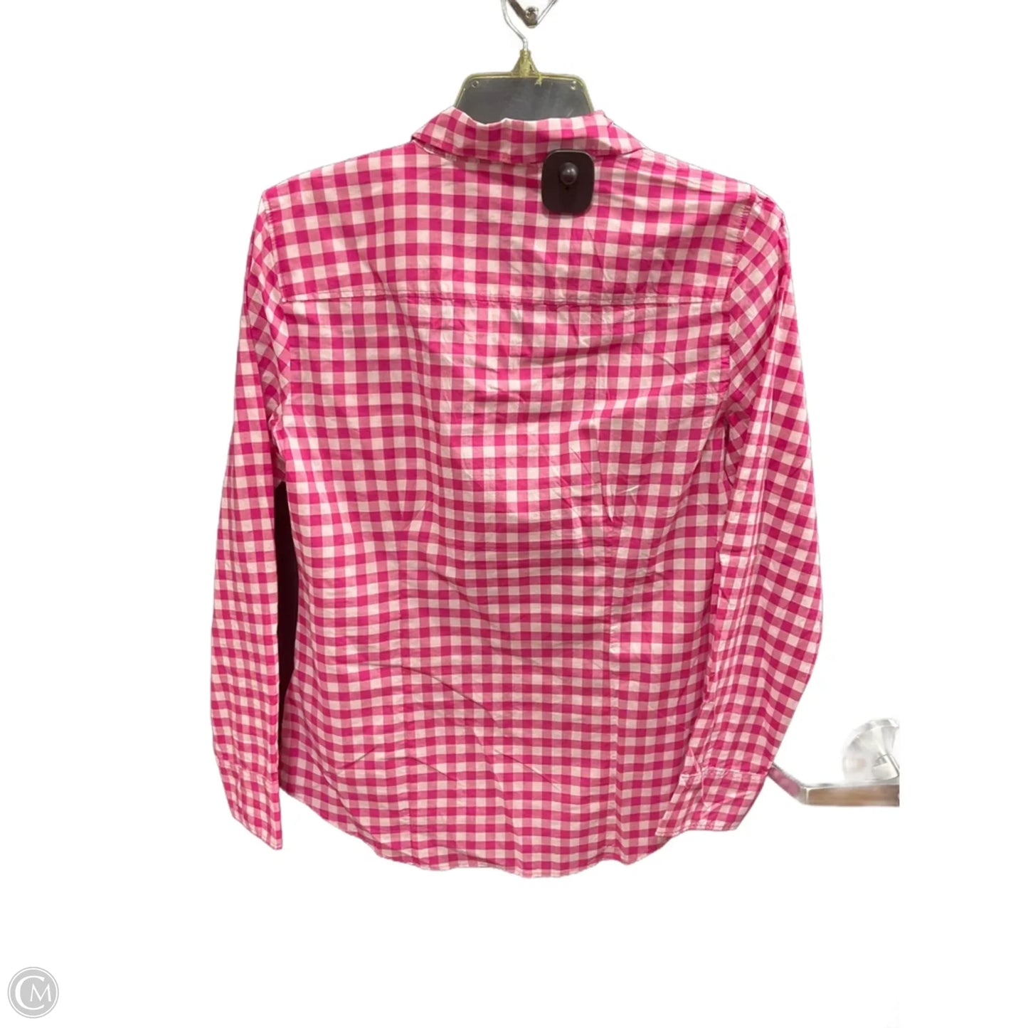 Blouse Long Sleeve By J. Crew In Plaid Pattern, Size: S