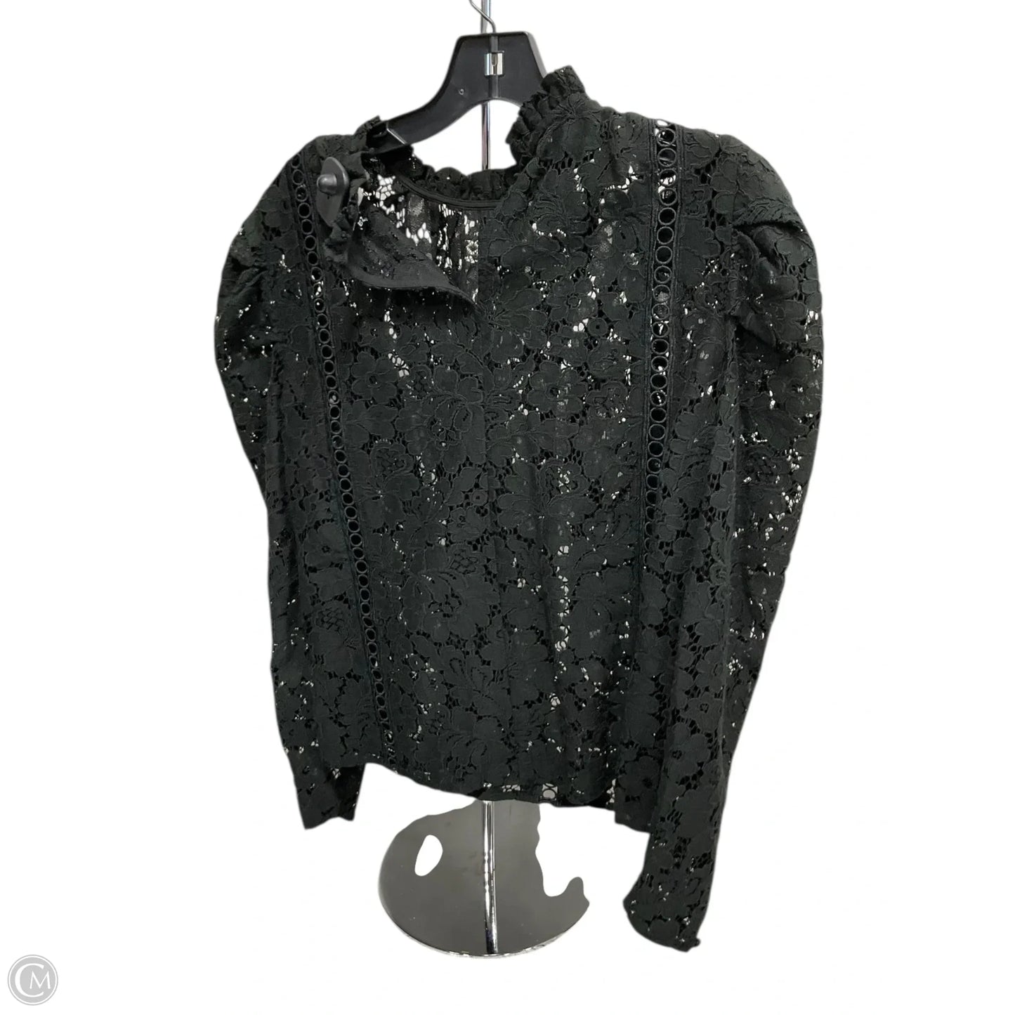 Top Long Sleeve By Express In Black, Size: S