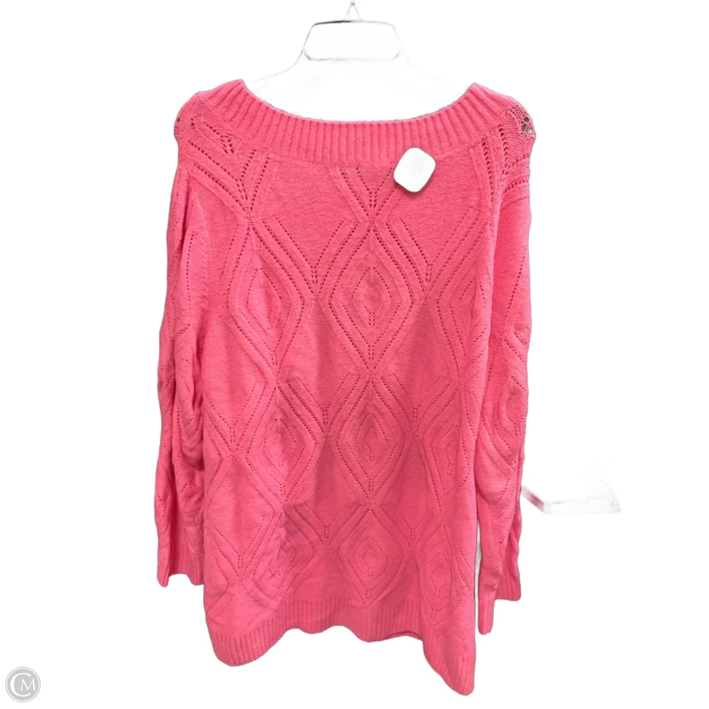 Sweater By Talbots In Pink, Size: 2x
