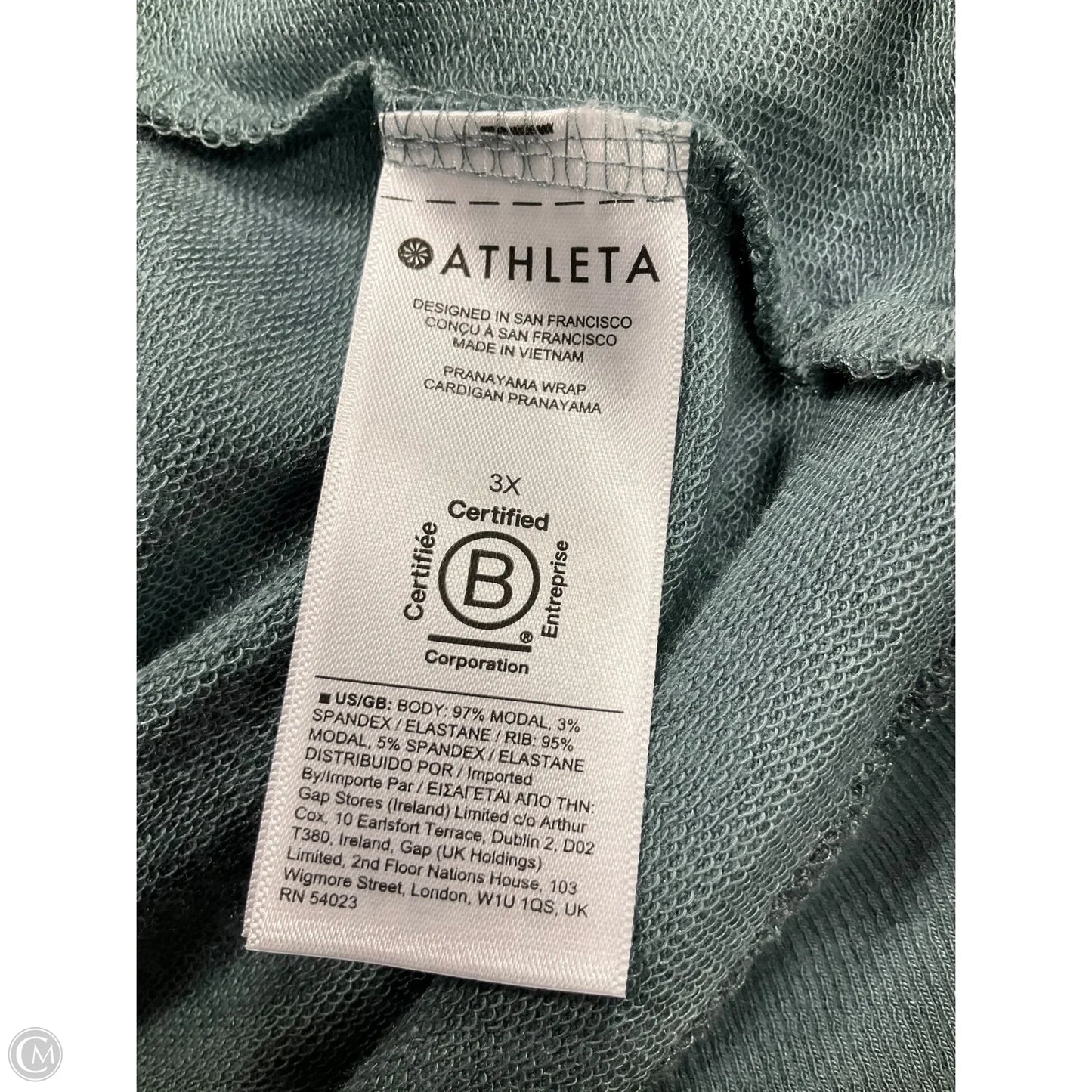 Cardigan By Athleta In Teal, Size: 3x