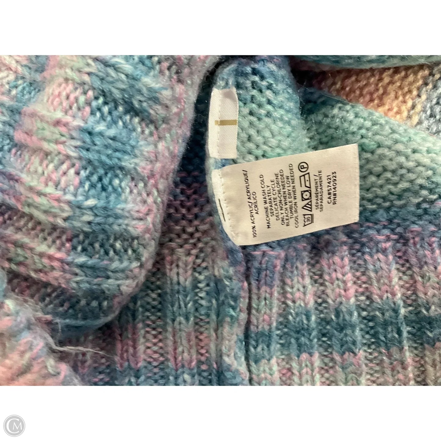 Sweater By Loft In Pink & Purple, Size: L