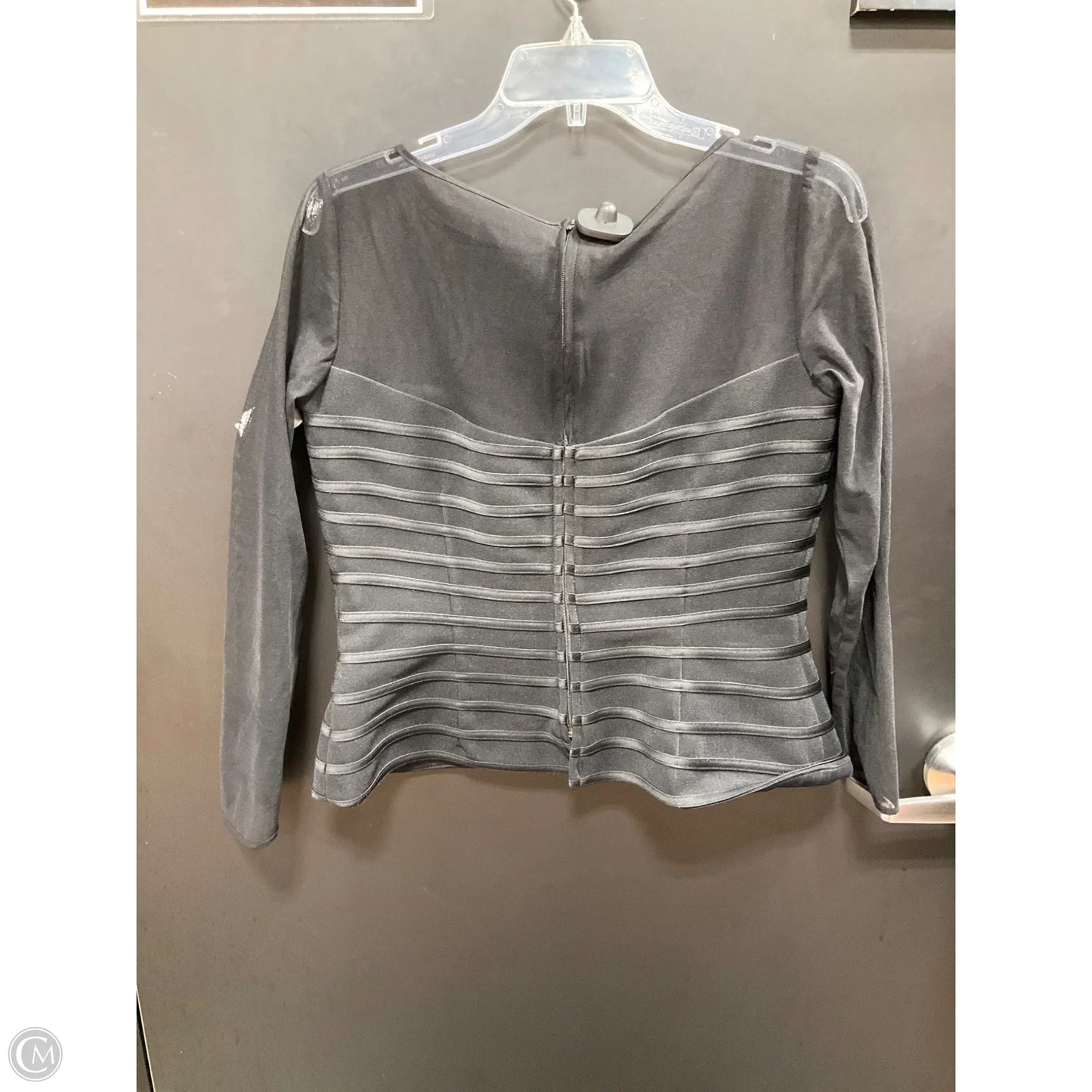 Top Long Sleeve By Js Collections In Black, Size: L