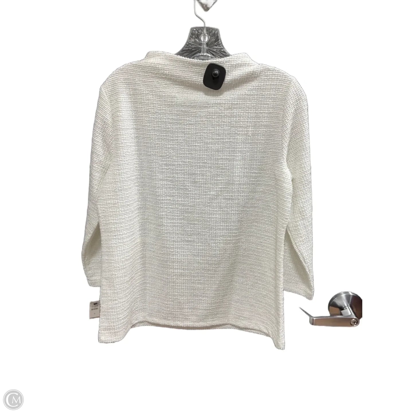 Top Long Sleeve By Talbots In White, Size: S