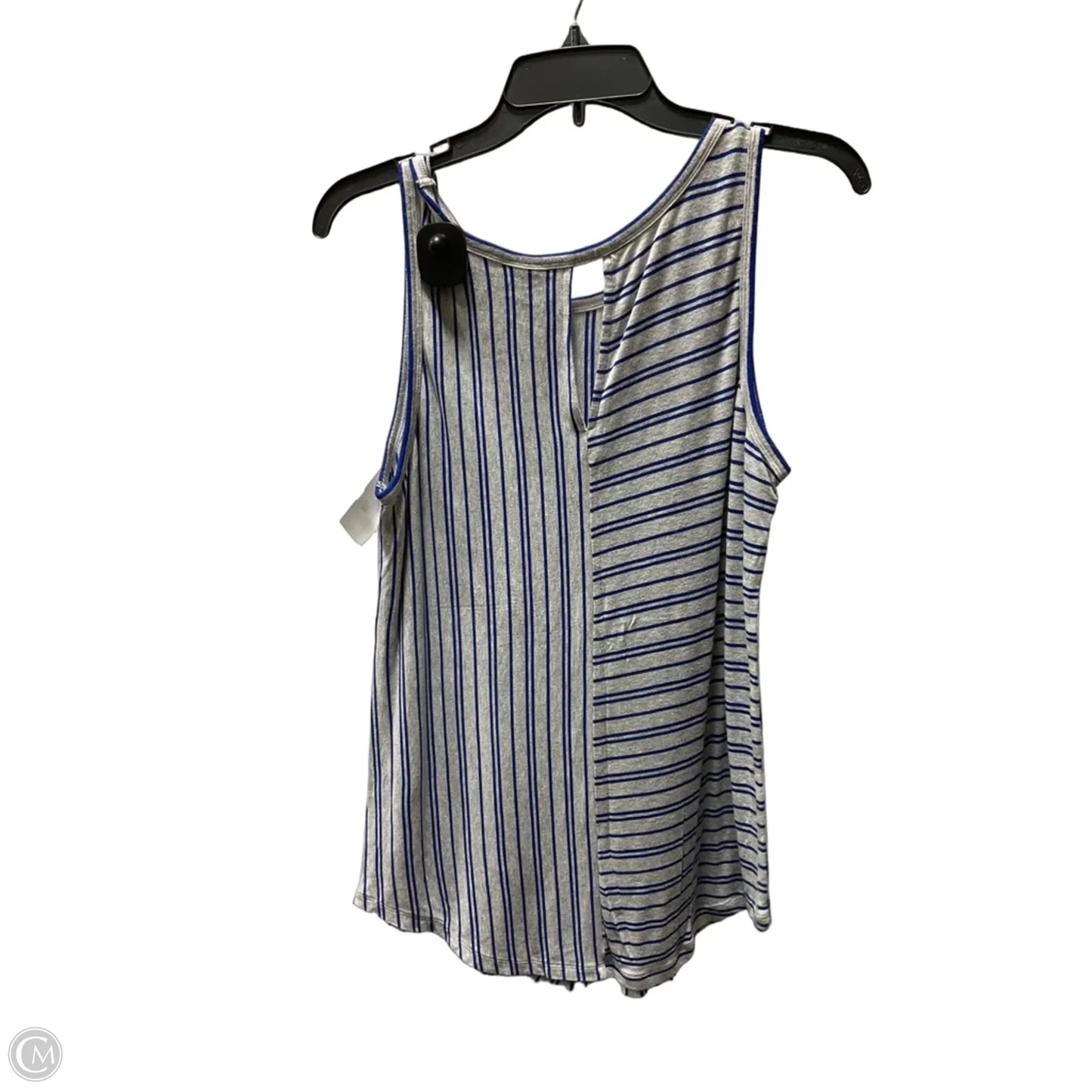Top Sleeveless Basic By Cabi In Striped Pattern, Size: M