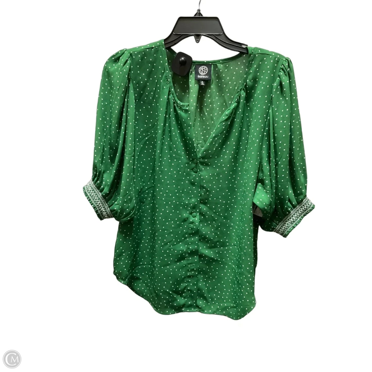 Top Short Sleeve By Bobeau In Green, Size: M