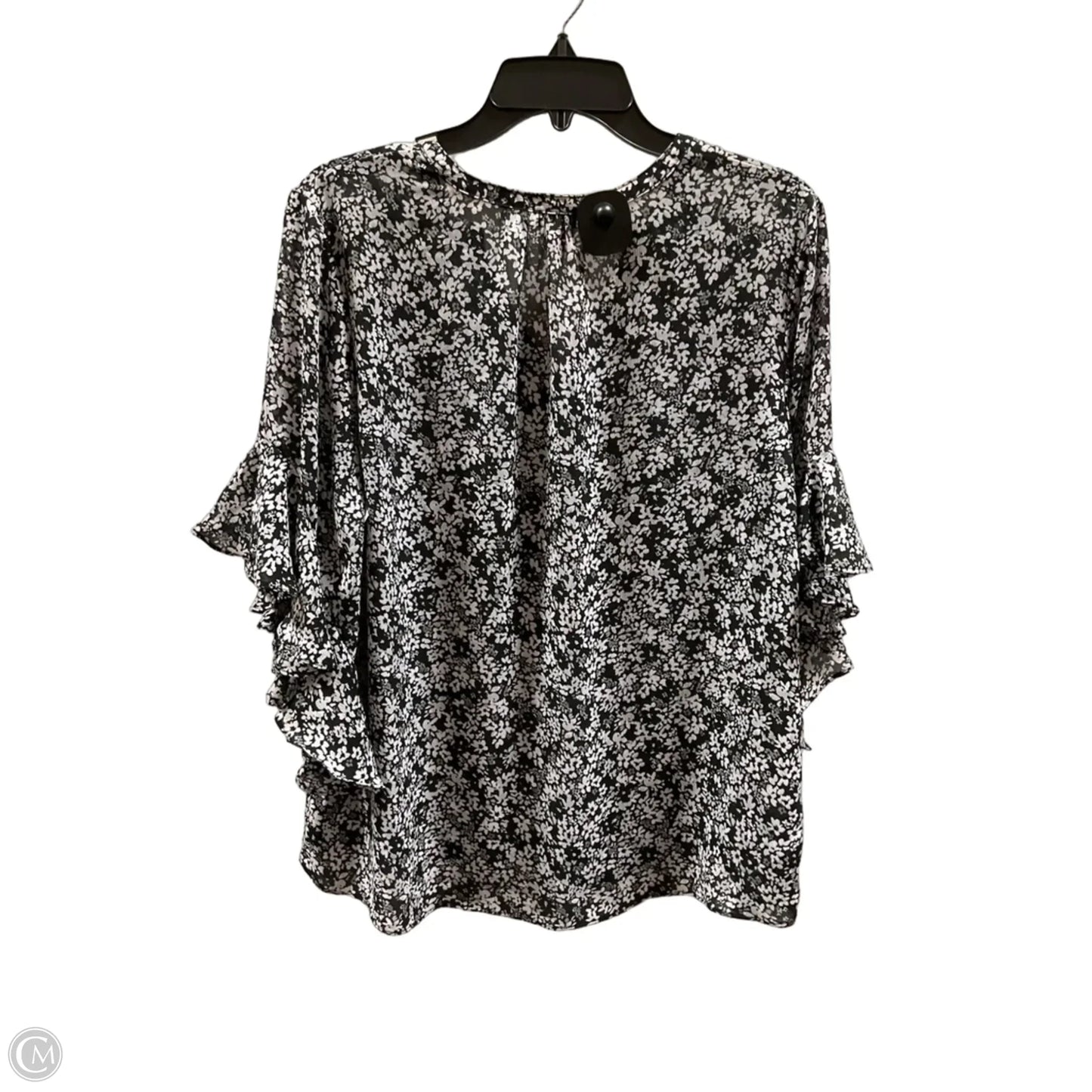 Top Short Sleeve By Vince Camuto In Black, Size: L